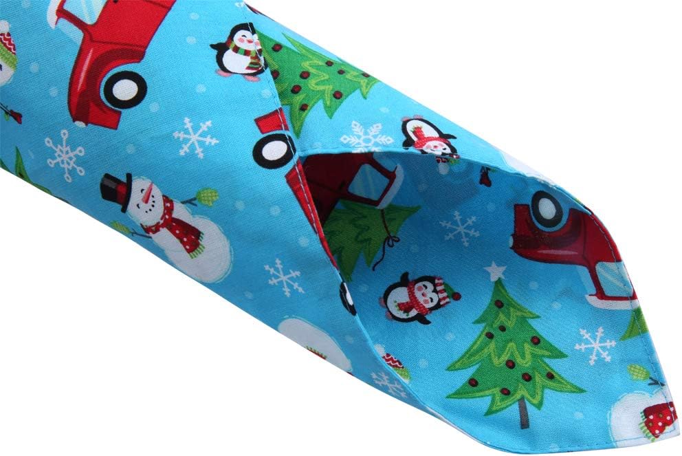 4 Pack Christmas Dog Bandana Reversible Triangle Bibs Scarf Accessories for Dogs Cats Pets Large