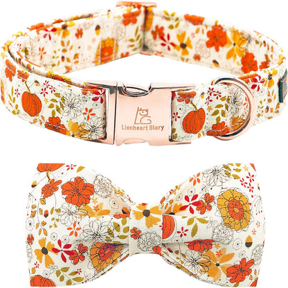 Christmas Plaid Dog Collar Adjustable Soft Dog Collar with Bowtie, Pet Gift Dog Collars Bow for Small Medium Large Dogs